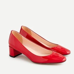 NWT J.Crew Red Patent Kate Pumps 💓